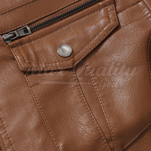 Veste d'hiver pour homme en cuir et toile de qualité supérieure, coupe-vent, écologique, confortable et respirante, best-seller, en vente en ligne - Product Image 5