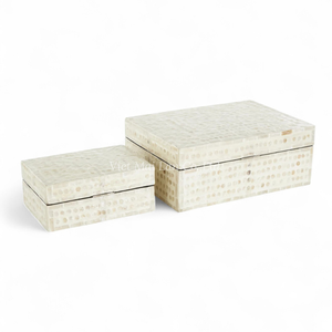 Mother of Pearl Modern Luxury Jewelry <b>Box</b> Flexible Functional Design Handmade Shell Inlay OEM ODM Vietnam Factory Wholesale - Product Image 1