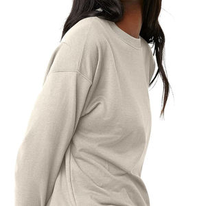 Vente chaude sweat-shirt femme 100% coton respirant confortable Design de mode avec Logo avant en gros pour la saison d'hiver - Product Image 2