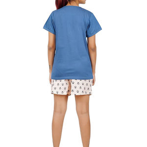 Ensemble court pour femmes en coton 100% respirant, anti-froissement, multicolores, vêtements décontractés, chemise et short de haute qualité - Product Image 6