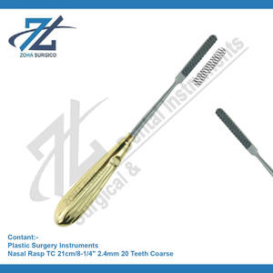 MALTZ Râpe nasale TC 21cm 2.4mm 20 dents grossières Base de chirurgie plastique de haute qualité Fabricant d'instruments chirurgicaux Pakistan - Product Image 2