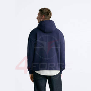 เสื้อมีฮู้ดผ้าฟลีซ500gsm สำหรับผู้ชาย, เสื้อมีฮู้ดแบบสวมหัวเสื้อสวมหัวผ้าคอตตอน100% ดีไซน์ออกแบบได้ตามต้องการสำหรับฤดูหนาว - Product Image 2