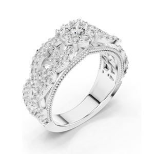 Anillo de Diamante Cultivado en Laboratorio de 0.824 CT para Mujer, Claridad VVS-VS EF, Oro de 18KT, 14KT, 10KT y Plata 925, Oro Rosa, Amarillo y Blanco - Product Image 4