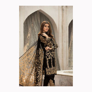 Traje Salwar indio pakistaní de alta calidad para mujer con manga completa Kameez Net Fabric Wedding Party Wear al por mayor para adultos - Product Image 1