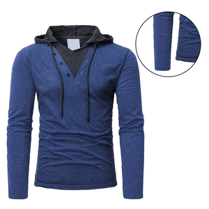 Plain Pullover Style Transpirable Personalizado Adultos Use Sudaderas con capucha de los hombres Sudaderas con capucha de manga completa Hombres - Product Image 6