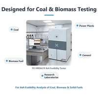 YX-HRD4410 Alat Uji Fusibilitas Abu Otomatis 1-16 Sampel 200-1600C AC 220V 1C Akurasi 4kW Daya 1 Tahun untuk Batubara Biomassa