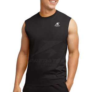 Chemises sans manches pour hommes à col rond, personnalisées, très populaires, 100% coton, tissu tricoté, taille personnalisée, nouveau style - Product Image 1