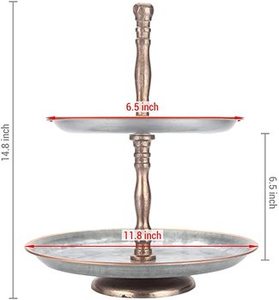 Support à Cupcake Galvanisé au Design Unique Forme Ronde Parfait pour les Ustensiles de Cuisine et les Desserts Fait à la Main en Inde - Product Image 5