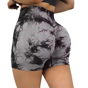 Short de gym sans couture taille haute pour femmes de qualité supérieure short de compression d'entraînement personnalisé couleur unie fabriqué au Pakistan en gros - Product Image 5