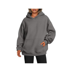 Fournisseur OEM de sweats à capuche pull 400gsm en coton polaire polyester de qualité supérieure sweats à capuche surdimensionnés pour femmes - Product Image 5