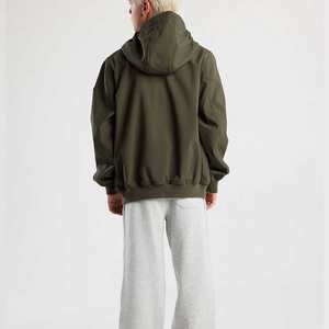 Veste Softshell décontractée d'hiver coupe-vent style streetwear, fermeture éclair en toile, vêtement d'extérieur imperméable et respirant, logos personnalisés - Product Image 6