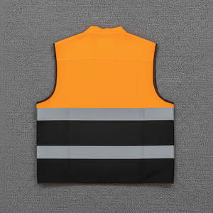 Chalecos de Seguridad Reflectantes Fluorescentes Rojos de Alta Visibilidad con Luz LED Intermitente, Malla Impermeable, ANSI Clase 2, EN ISO 20471, Logotipo Personalizado OEM - Product Image 3