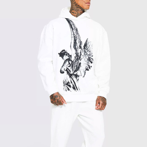 Nuevo estilo personalizado superventas de los hombres transpirables de invierno con capucha polar de 2 piezas conjunto de chándal serigrafiado de la mejor calidad - Product Image 2