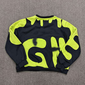 Sudadera Extra Grande de Algodón Grueso Personalizada, Ropa Urbana de Alta Calidad con Lavado Ácido y Apliques Coloridos - Product Image 5