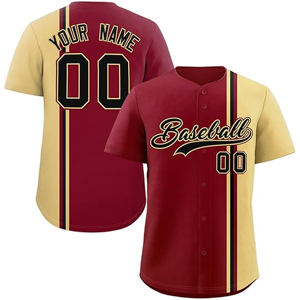 Maillots de baseball à logo brodé personnalisé Maillot de chemises de baseball à fines rayures pour hommes et femmes - Product Image 5