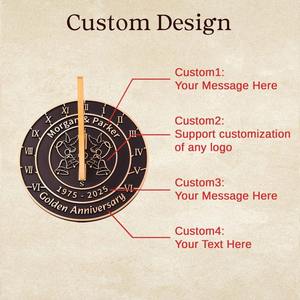 Vintage Art Deco Brass <b>Sundial</b> Compass | Gold Plated Decorative <b>Garden</b> <b>Sundial</b> | Collectible Nautical Decor Accent - Product Image 3