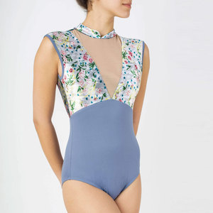 ชุดเต้นบัลเล่ต์คอสูงสำหรับผู้หญิงผู้ใหญ่ชุดฝึกเต้นวัสดุโพลีเอสเตอร์ปรับแต่งได้ชุดรัดรูปสำหรับฝึกเต้น - Product Image 6