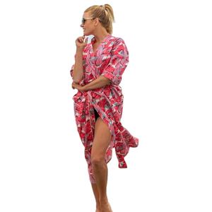 Kimono de satén floral más vendido, vestido informal de algodón, tamaño libre, Orden de botones, alta demanda, exportador indio, Patchwork, lavable - Product Image 4