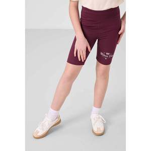 Tommylife Girls' Cotton Blend O-Neck Standard Fit Printed <b>Flared</b> <b>Leggings</b> Set - Ecru/Burgundy & White/Black, Ages 7-15 - Product Image 4