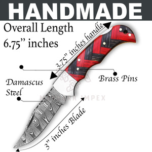 Handmade Damascus Steel High Hardness Pocket Knife <b>Back</b> Lock Folding Camping EDC Survival Hunting Fishing Fruit Knife - Product Image 5