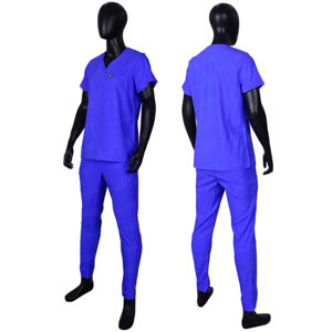 Veste d'hôpital moderne personnalisée sans manches col montant manches courtes pour les travailleurs de la santé uniformes pantalons joggeurs - Product Image 1