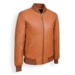 Vêtements pour hommes Veste en cuir à manches longues Produit très vendu Meilleures vestes en cuir slim pour hommes d'hiver - Product Image 4
