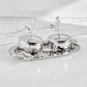 ชามสแตนเลสพร้อมถาดสำหรับใส่พุทราและผลไม้อบแห้ง ขัดเงาอย่างดี เป็นมิตรกับสิ่งแวดล้อม เหมาะสำหรับงานเลี้ยง ของขวัญสุดหรู - Product Image 4