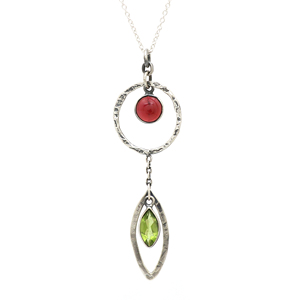 Wholesale Fine Jewelry 925 Sterling Silver Necklace Earrings Set Trendy Rose Gold Style Diamond Garnet <b>Peridot</b> Pearl Weddings - Product Image 1