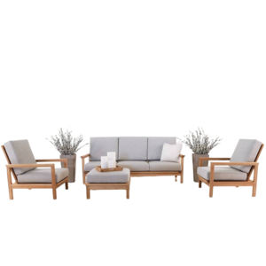 ชุดโซฟาไม้สักลายสำหรับสวนกลางแจ้ง,ชุดโซฟาไม้สักเฟอร์นิเจอร์ชุดโซฟาสำหรับกลางแจ้งสุดหรูสวนบ้านและโรงแรม - Product Image 3