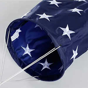 Guirnalda de banderas de EE. UU. bordadas - 60 pulgadas, para colgar al aire libre, resistente, para el 4 de julio, roja, blanca y azul, patriótica - Product Image 4