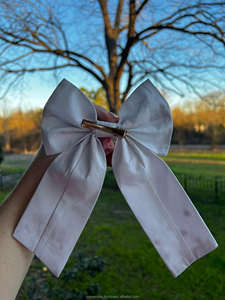 Lazos de pelo bordados al por mayor Lazos de pelo bordados elegantes Lazos de cuentas al por mayor Día de juego Cuentas de semillas hechas a mano - Product Image 5