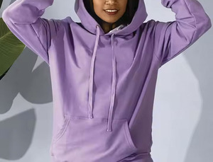 Sudaderas con capucha personalizadas de algodón con cremallera y forro de satén para mujer - Product Image 6