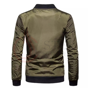 Branded Men's Brown Color Plain Dyed Rain Jackets In <b>Stand</b> Collar Zipper Up Nylon Made Jacket Light <b>Weight</b> Windbreaker Jacket - Product Image 2