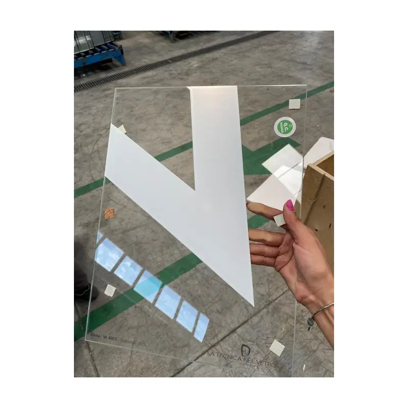 5mm 3/16 ''float stampa digitale in ceramica fritta uccello a punti modello bianco vetro temperato FT HS edificio in vetro