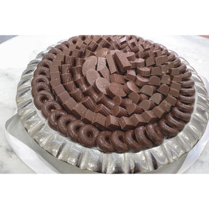 Deluxe Quality Silver Metal Wire <b>Chocolate</b> Tray With Floral Accent Elegant <b>Chocolate</b> Serving Tray For <b>Weddings</b> And Parties - Product Image 3