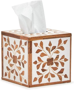 Boîte à mouchoirs en incrustation d'os de luxe faite à la main Nouveau design pour la maison et le bureau de l'hôtel exporté d'Inde par l'artisanat en croissant - Product Image 1