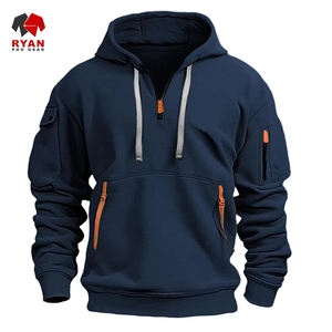 Sweat à capuche en polaire personnalisé pour hommes avec poche Tissu respirant pour l'hiver Décontracté et style de rue - Product Image 4