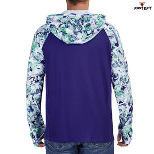 Sudaderas con capucha de pesca de manga larga de secado rápido Material de poliéster Spandex Hombres Sudadera CON CAPUCHA DE PESCA ajustada personalizada - Product Image 3