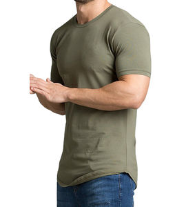 เสื้อยืดคอกลมผ้าโพลีเอสเตอร์สำหรับผู้ชายเสื้อยืดผ้าโพลีเอสเตอร์สีพื้น - Product Image 4