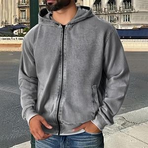 Sudadera con capucha vintage para hombre, estilo urbano informal, con lavado ácido, forro polar suave y cómodo, con un toque moderno para uso diario. - Product Image 6