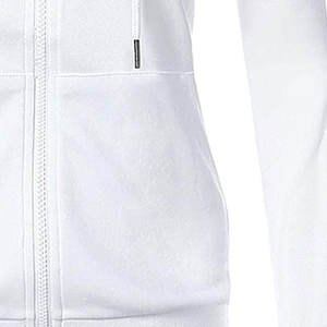 Usine unisexe hommes femmes sweats à capuche 100% Polyester pleine fermeture éclair à capuche hommes Polyester tissu pull couleur personnalisée sweats à capuche - Product Image 3
