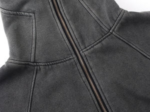 Sudadera con Capucha de Algodón Grueso con Logotipo Personalizado de Alta Calidad, Sudadera con Capucha Balaclava Extra Grande con Lavado Ácido, Sudadera Ninja - Product Image 2