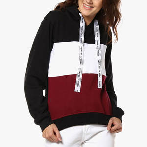 Sudadera con capucha transpirable para entrenamientos y uso de fin de semana Sudadera con capucha para mujer de todas las estaciones con textura de ropa informal transpirable - Product Image 2