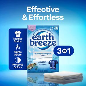 Hojas de Detergente para Ropa Earth Breeze Calming Lavender – 60 Lavados - Product Image 5
