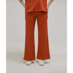 Women's Winter Waffle Set with Button <b>Down</b> Comfortable and Stylish Oversize Pullover & Wide Leg <b>Trousers</b> - Product Image 2