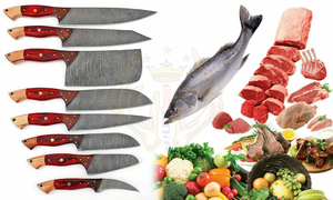 ชุดมีดเชฟเหล็กดามัสกัส8ชิ้นงานทำมือ12ชิ้นทำมือด้ามจับมีดเชฟทำด้วยมือปลอกหนังสแตนเลส - Product Image 6