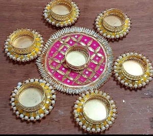 Traditional Rangoli <b>Set</b> Festive Home Decor Rangoli Mat Housewarming Favors Wedding Gift <b>Tea</b> <b>Party</b> Decor Christmas Valentine Gift - Product Image 1