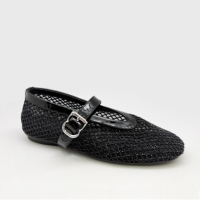 Chaussures ballerines confortables et tendance pour femmes, en mesh, avec talon plat et semelle coussinée, style Mary Jane.