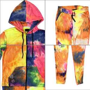 Personalizado al por mayor hombres Tie Dye chándal Otoño Invierno espesar transpirable mejor precio hombres desgaste mejores características hombres Tie Die chándal - Product Image 4