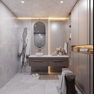 <b>Bathroom</b> Mirror <b>Cabinet</b> with <b>LED</b> Light Wall Mounted Medicine <b>Cabinet</b> with Shelves Custom Size - Product Image 3